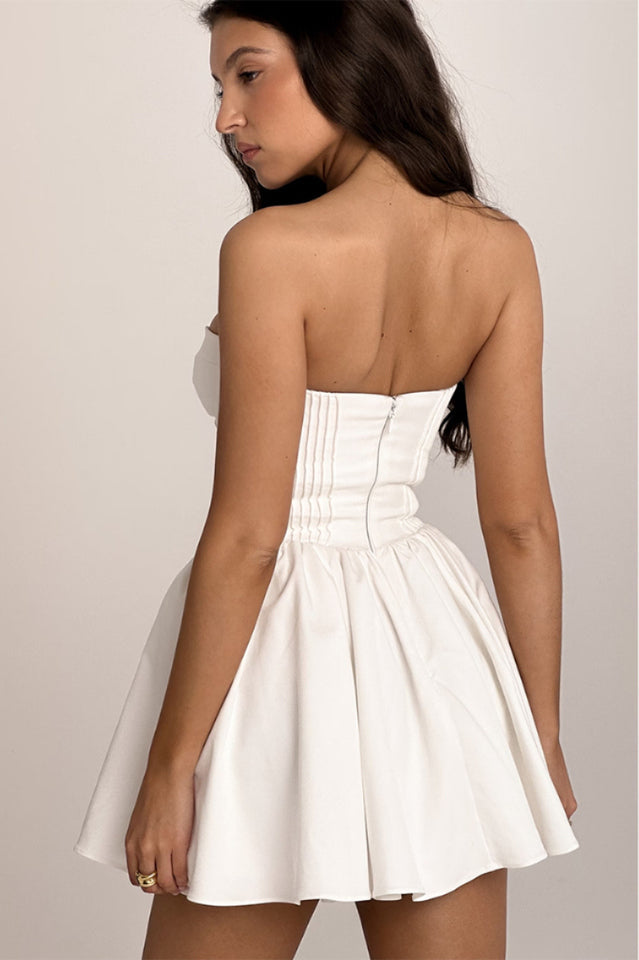 Virgie | Mini Dress with Strapless Bustier and A-Line Skirt