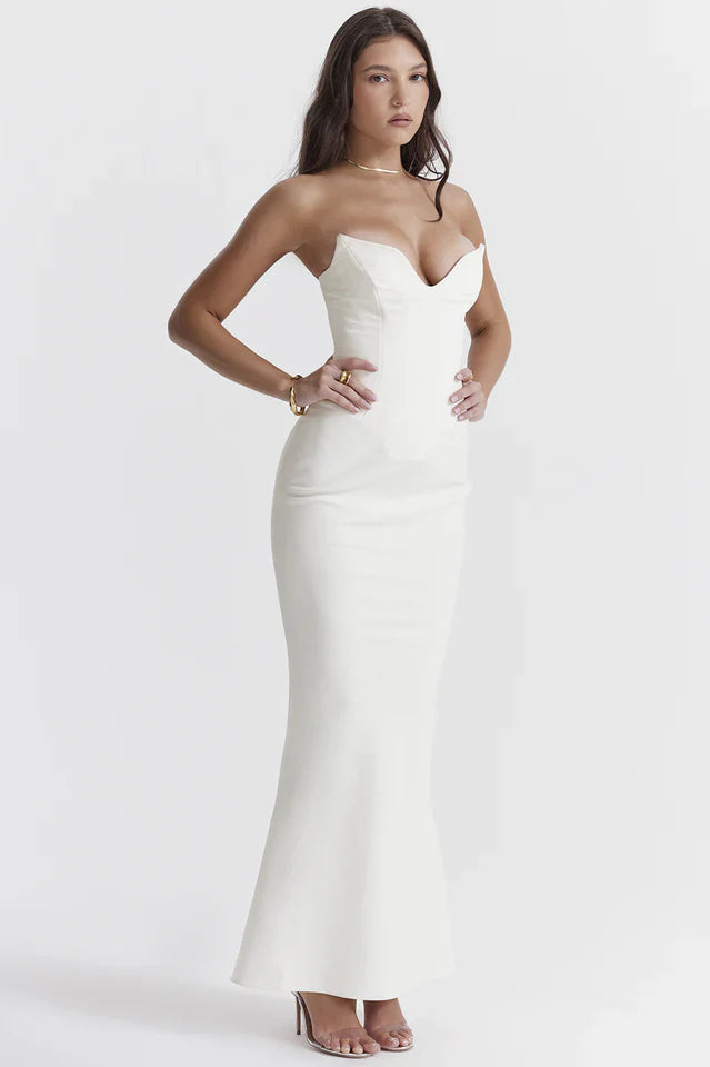 Karla | Maxi Dress with Strapless Corset Bodice