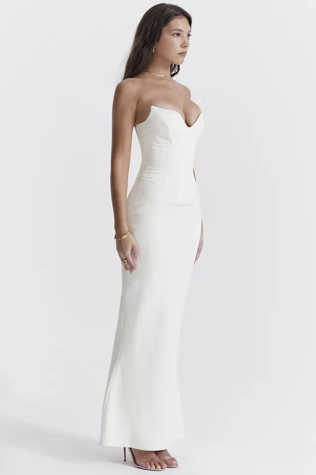 Karla | Maxi Dress with Strapless Corset Bodice