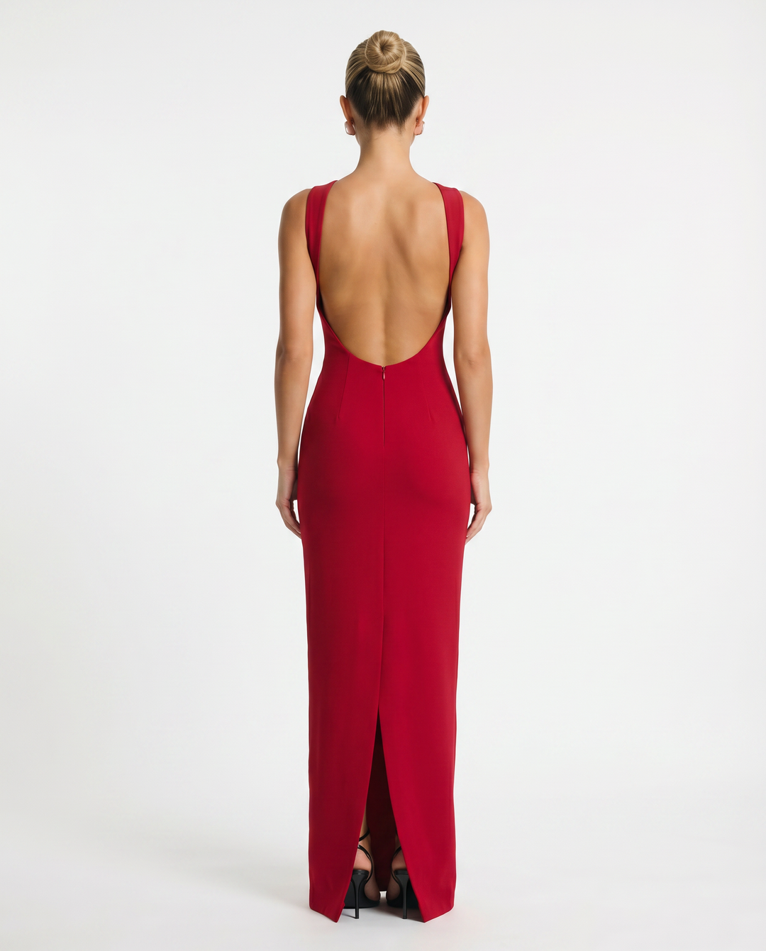 Aimee | Maxi Dress with Strapless Neckline and Back Slit