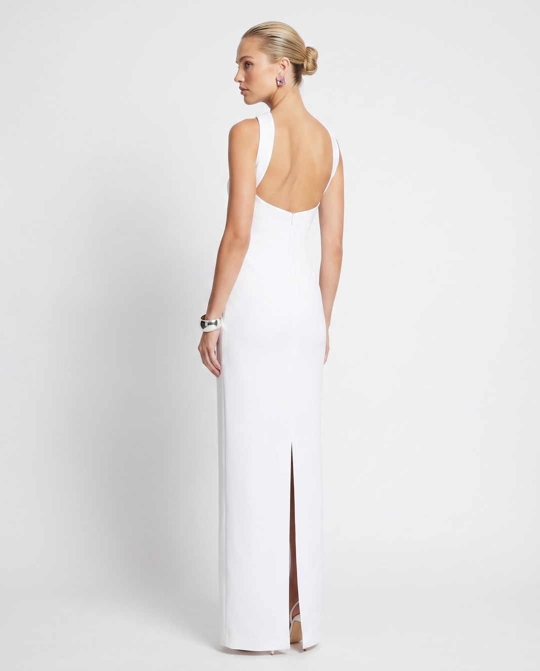 Aimee | Maxi Dress with Strapless Neckline and Back Slit