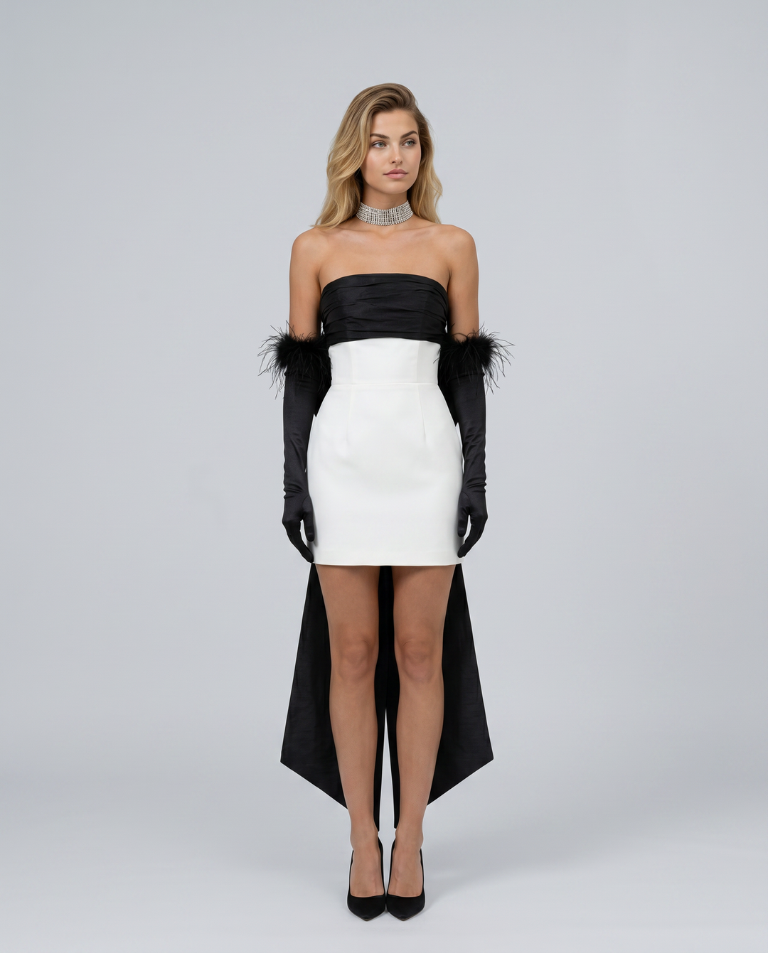 Lea | Strapless Mini Dress with High-Low Back Detail