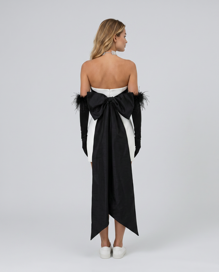 Lea | Strapless Mini Dress with High-Low Back Detail