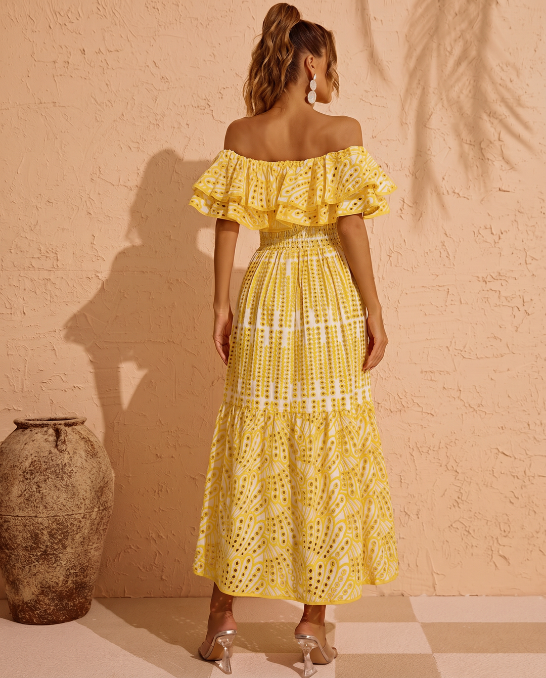 Azariah | Maxi Dress with Off-Shoulder Ruffle Bodice