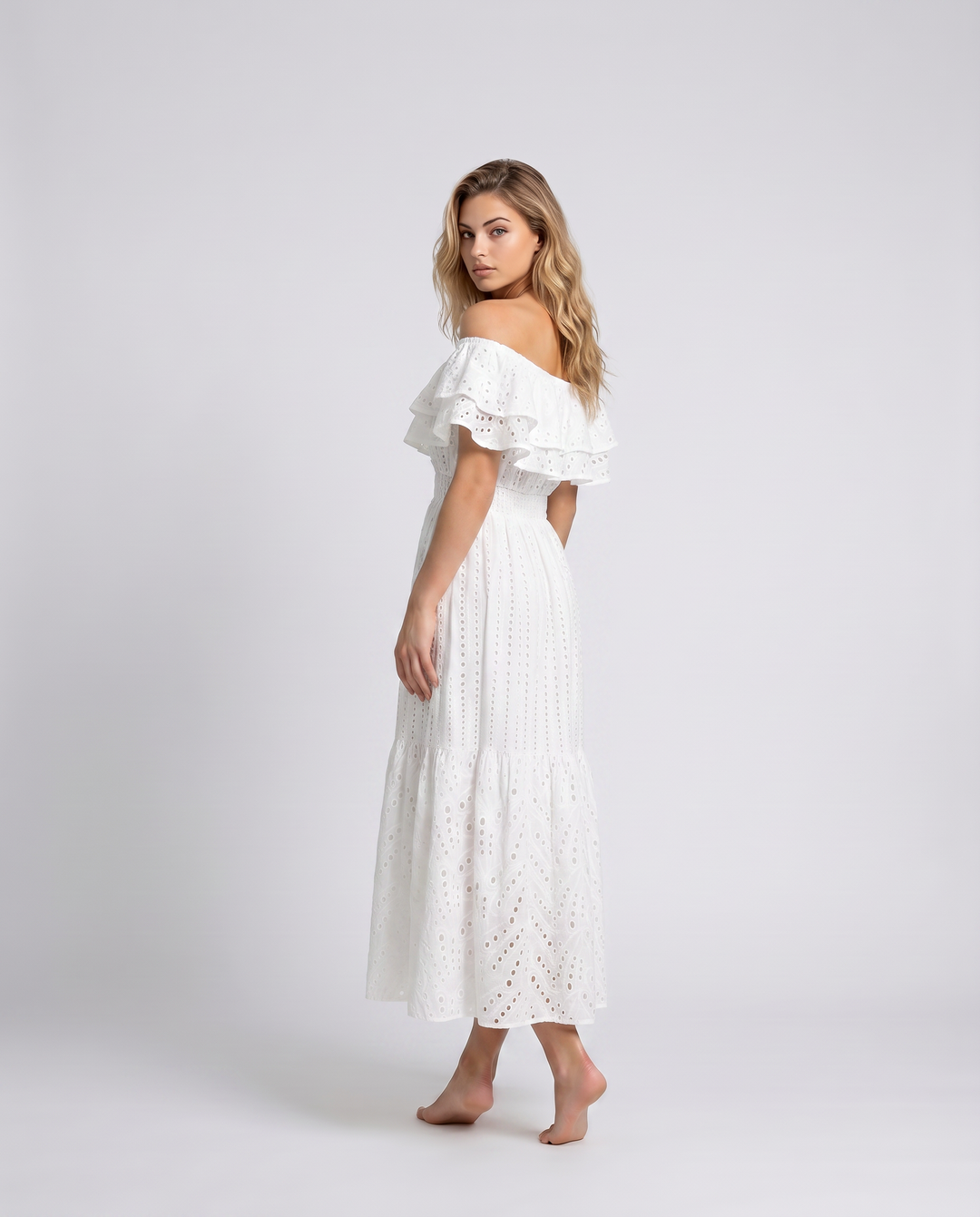 Azariah | Maxi Dress with Off-Shoulder Ruffle Bodice