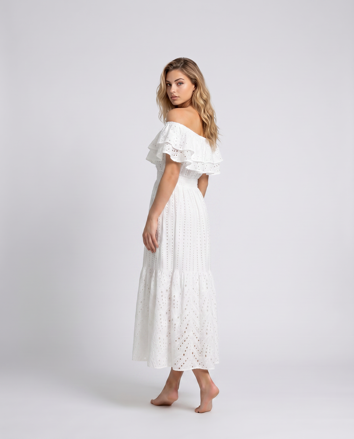 Azariah | Maxi Dress with Off-Shoulder Ruffle Bodice