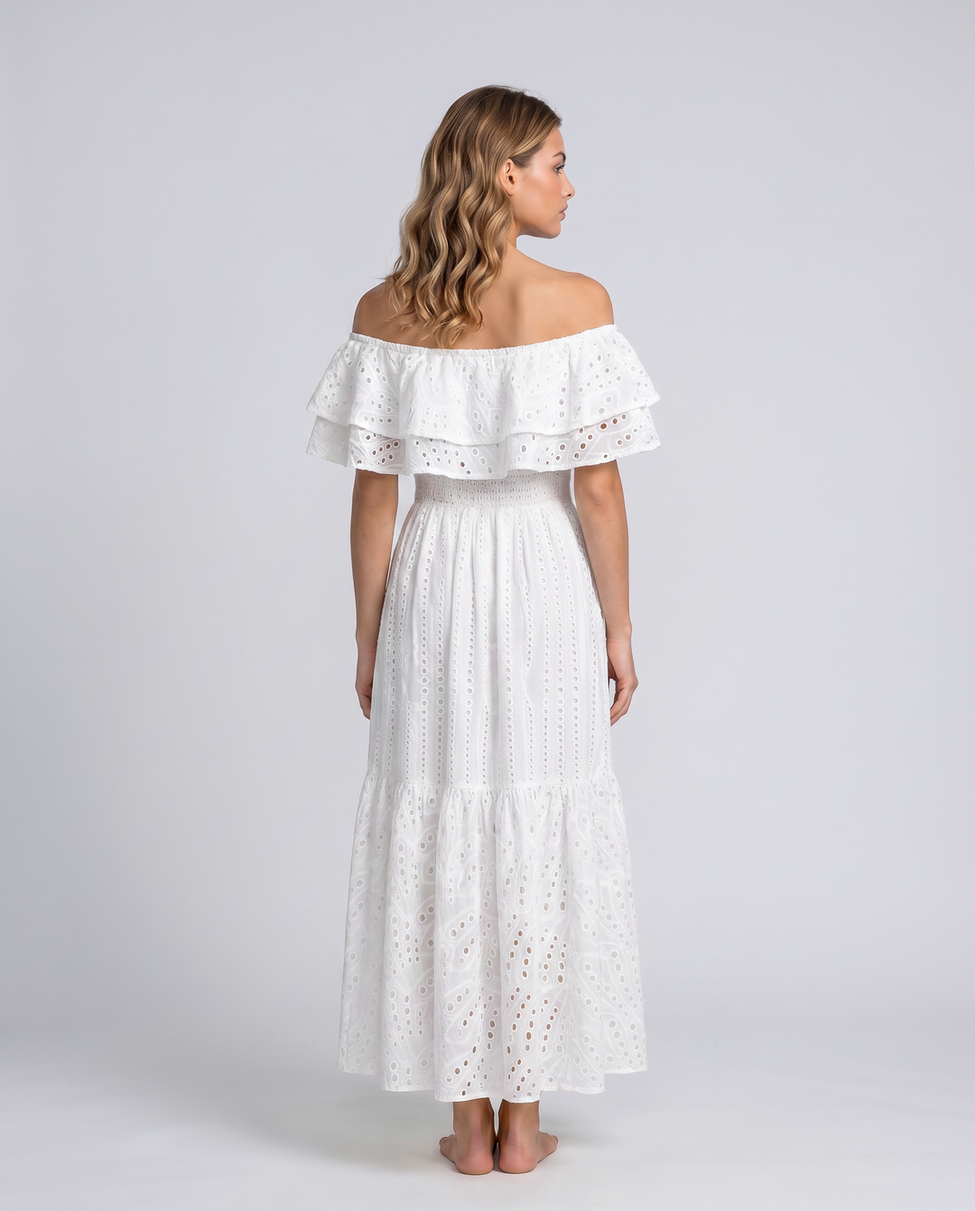 Azariah | Maxi Dress with Off-Shoulder Ruffle Bodice