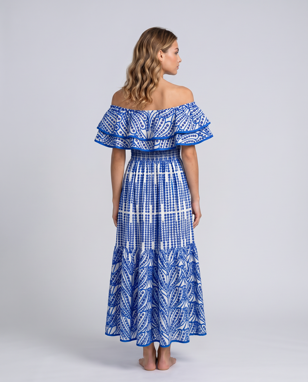 Azariah | Maxi Dress with Off-Shoulder Ruffle Bodice