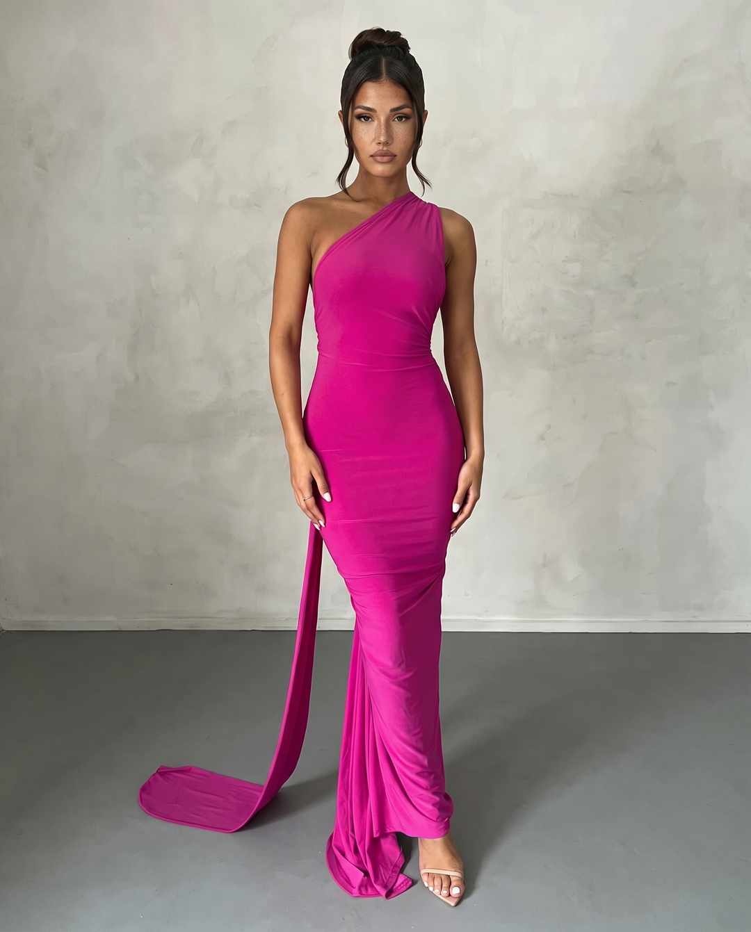 Lou | One Shoulder Maxi Dress with Open Back