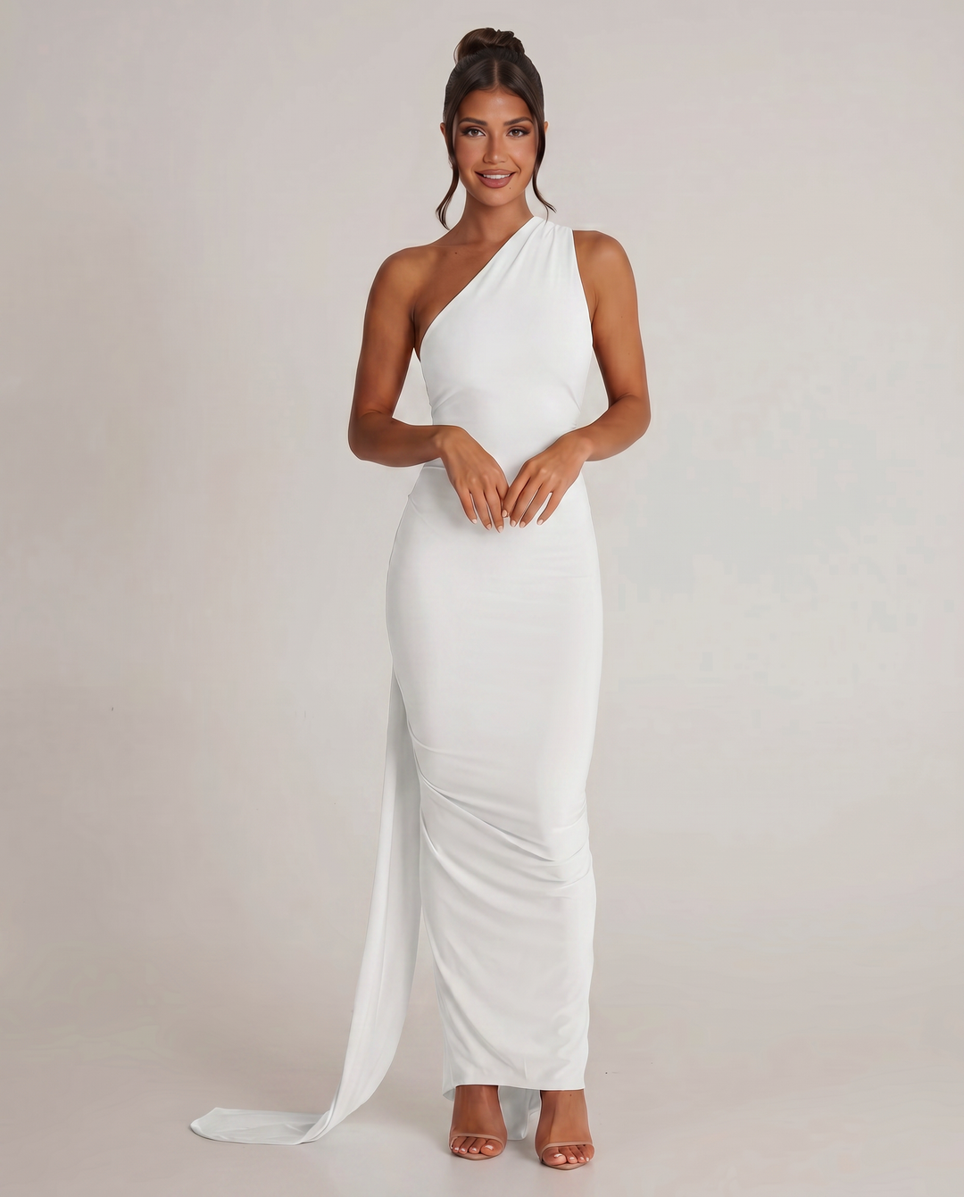 Lou | One Shoulder Maxi Dress with Open Back