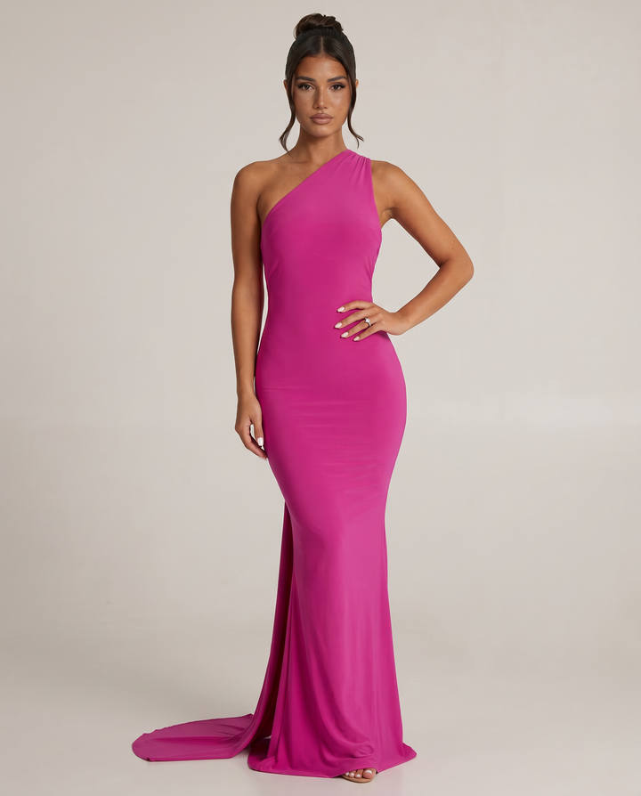 Lou | One Shoulder Maxi Dress with Open Back