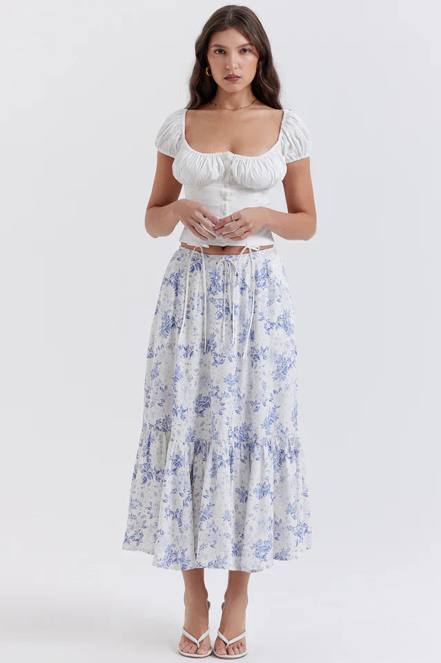 Jessie | Two-Piece Set with Corset Top and Midi Skirt