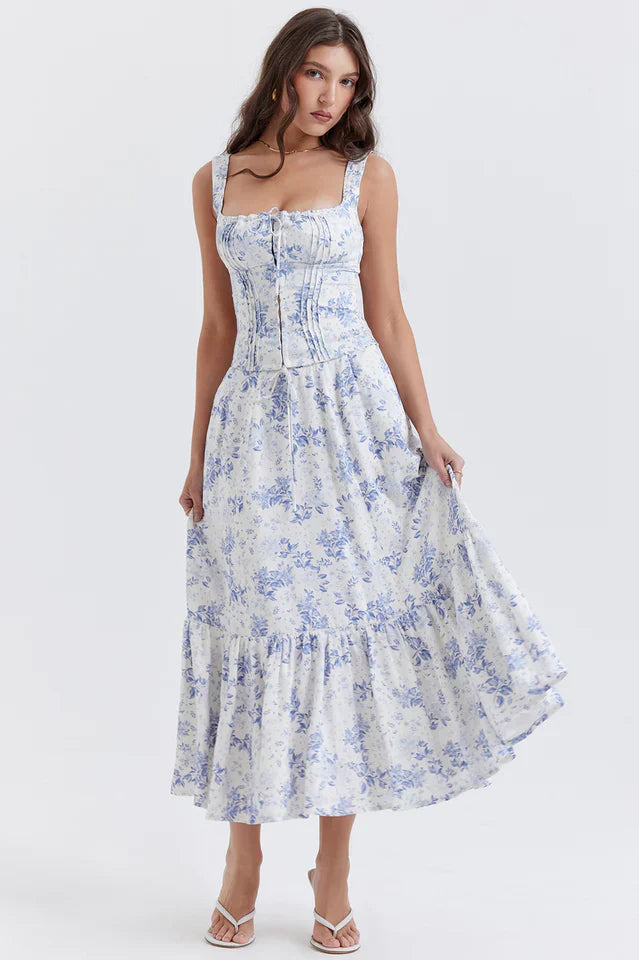 Jessie | Two-Piece Set with Corset Top and Midi Skirt
