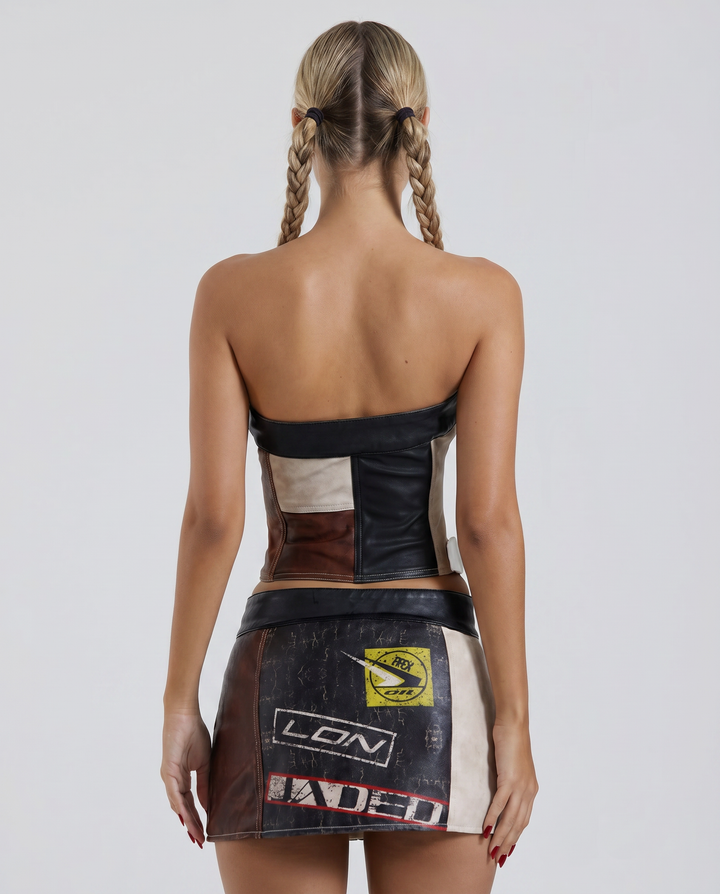 Daytona | Strapless Corset Top and Mini Skirt Set