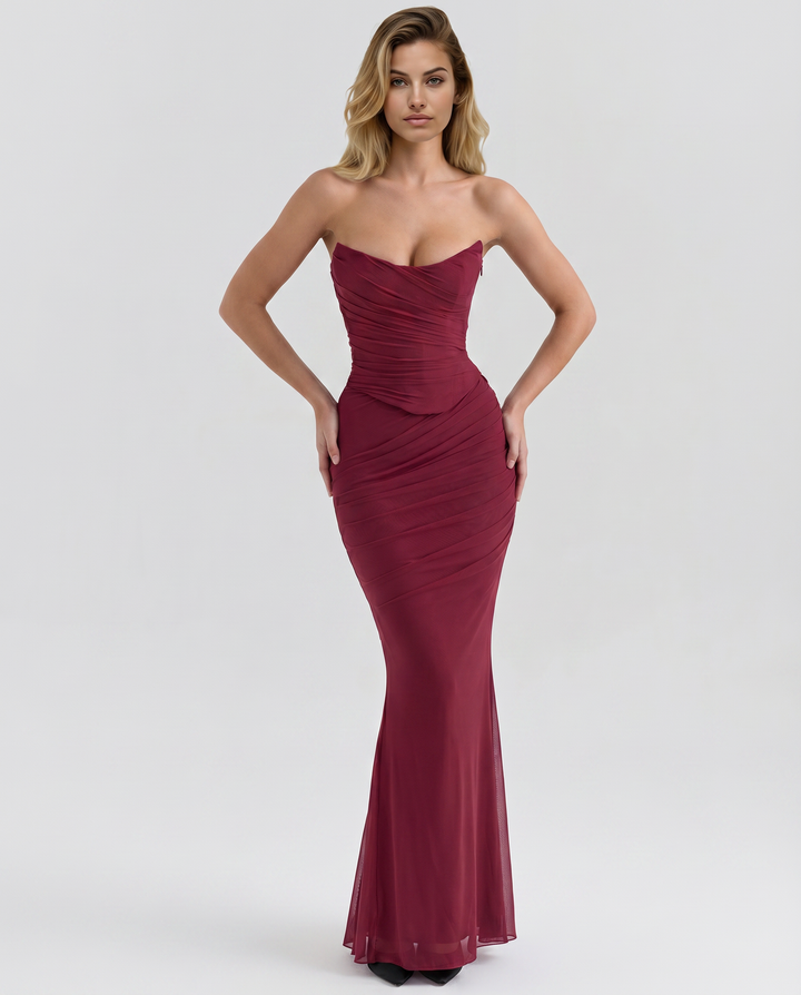 Velma | Maxi Dress with Neck Scarf Detail