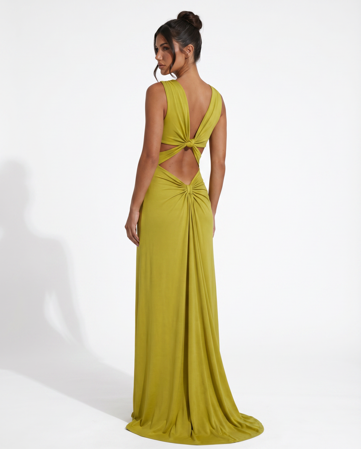 Wanda | Maxi Dress with Twist Front and High Slit
