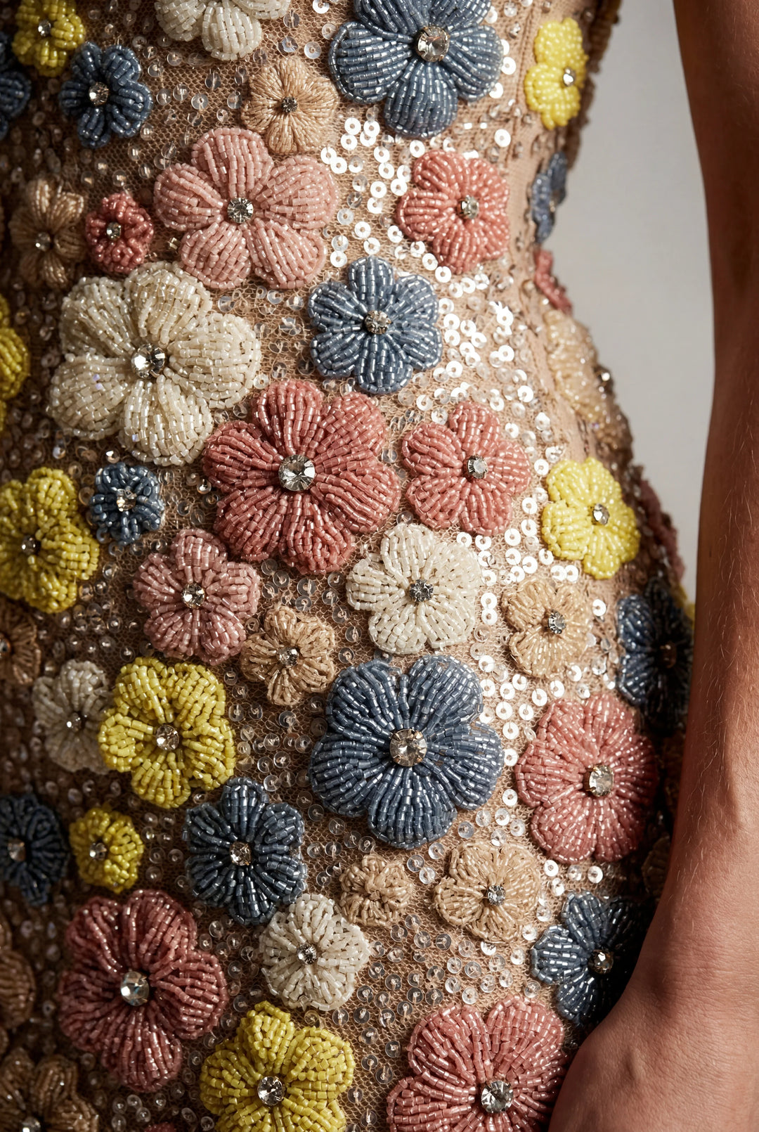 Josie | Maxi Dress with 3D Floral Embroidery