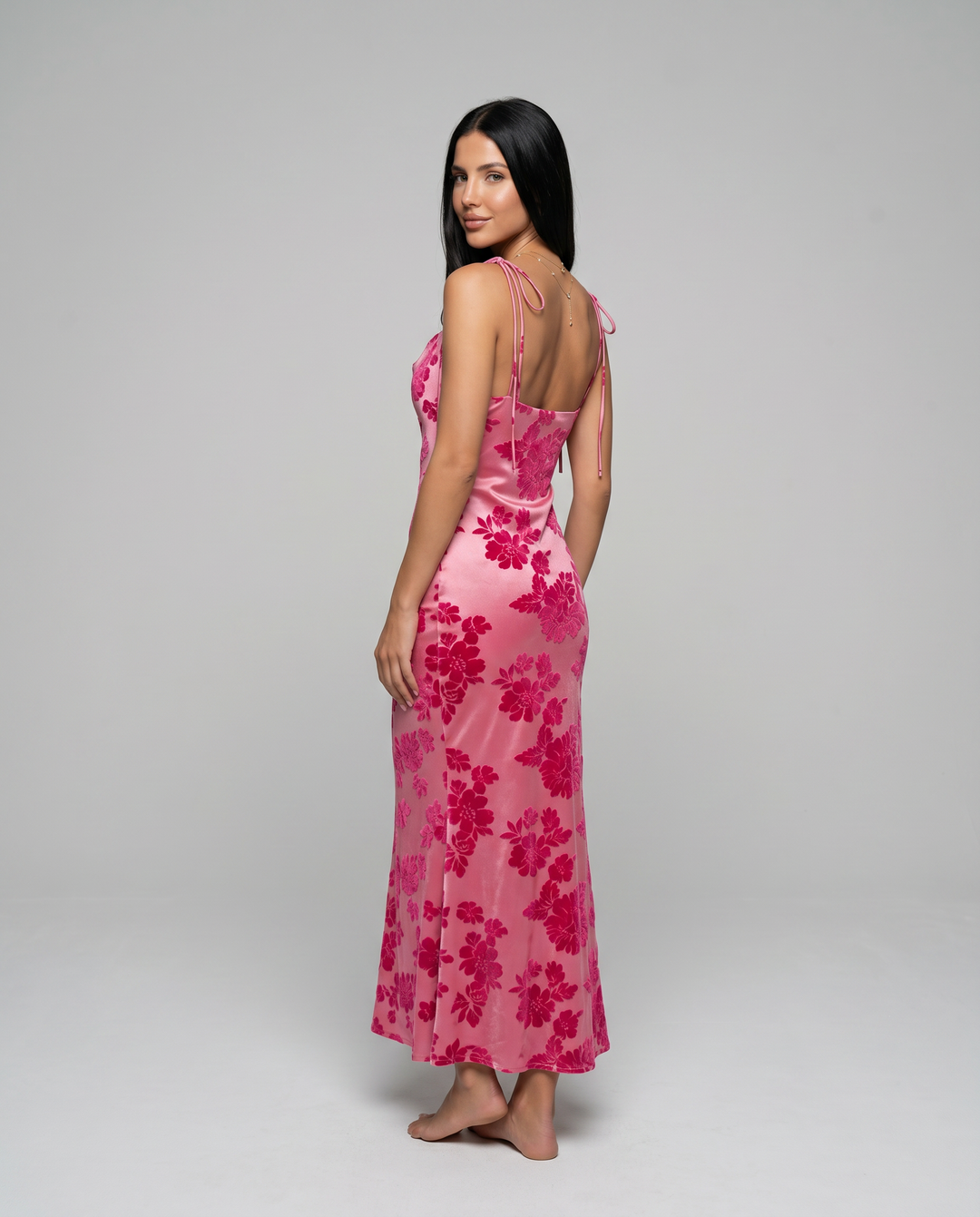 Kaelith | Floral Maxi Dress with Cowl Neck