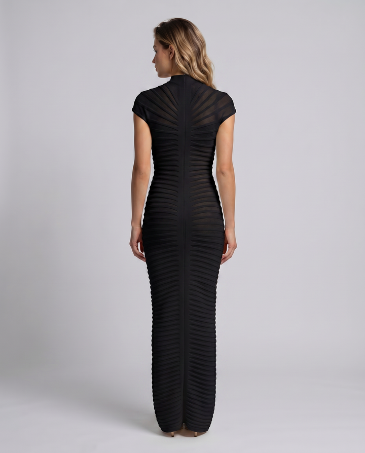 Gloria | Maxi Dress with Ribbed Sculpted Structure