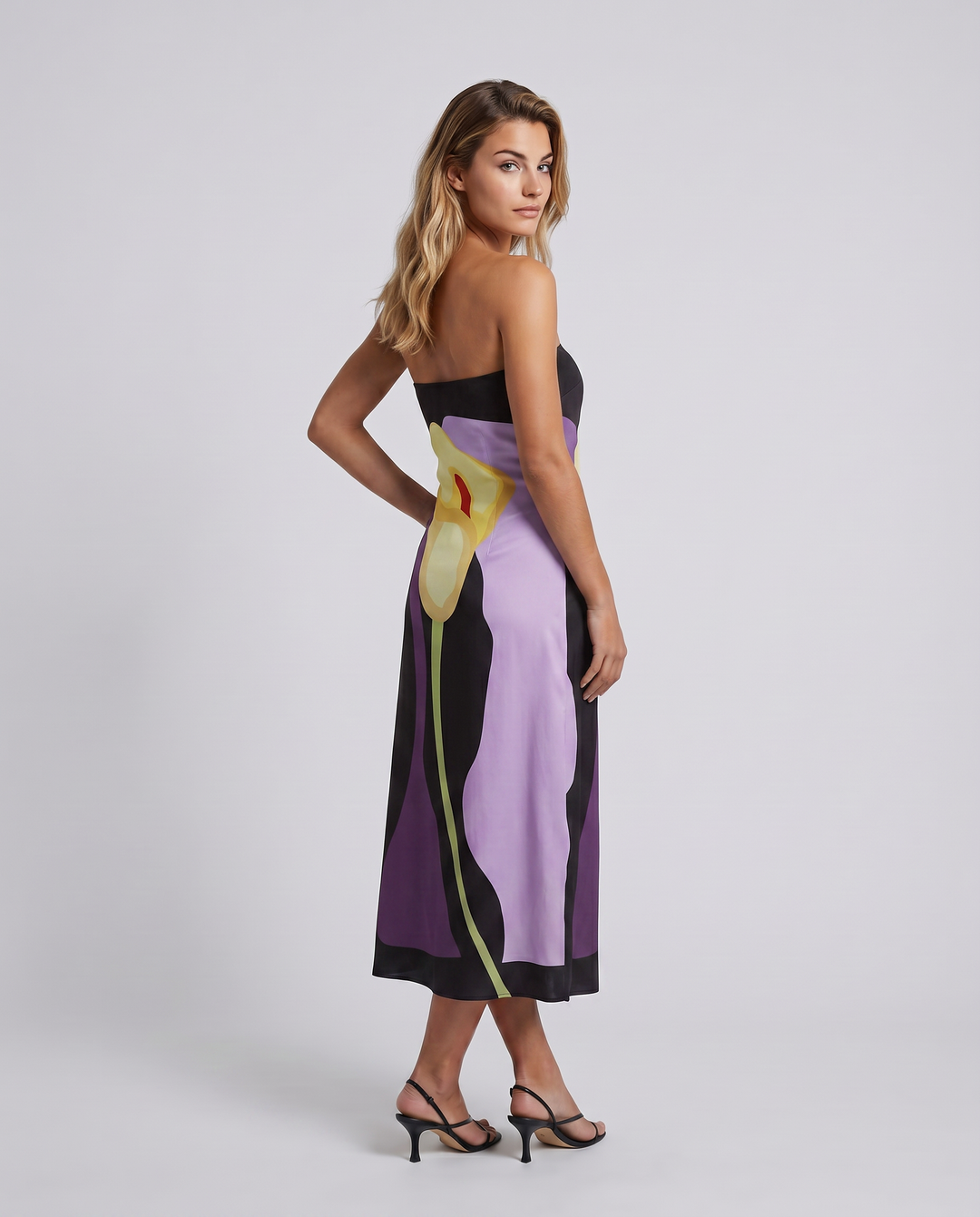 Tanya | Maxi Dress with Strapless Abstract Print