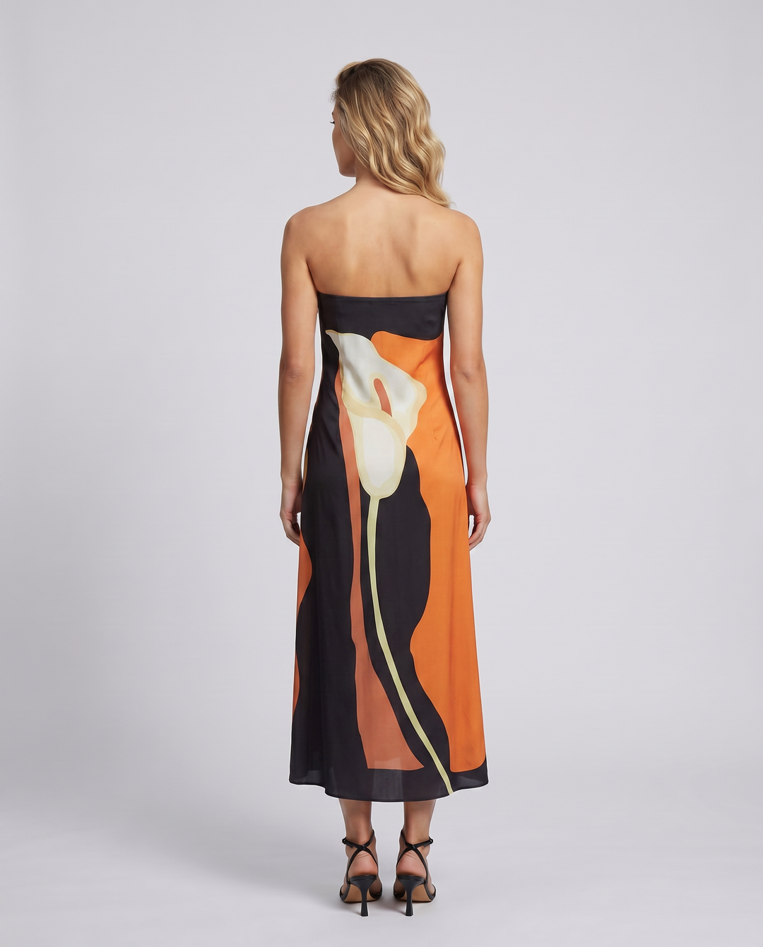 Tanya | Maxi Dress with Strapless Abstract Print