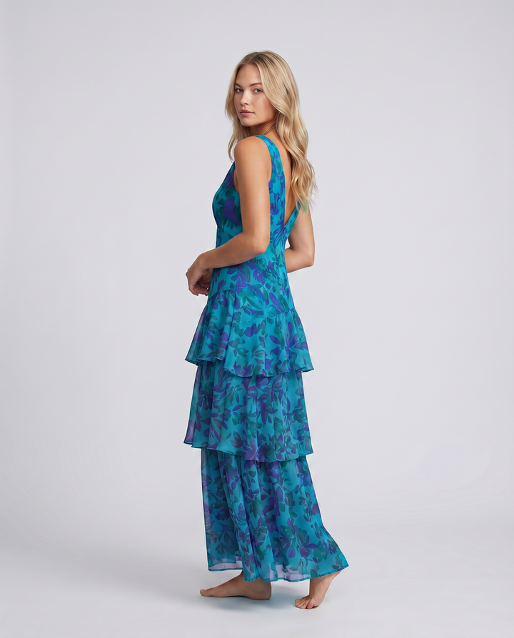 Ophelia | Maxi Dress with Tiered Ruffle Skirt