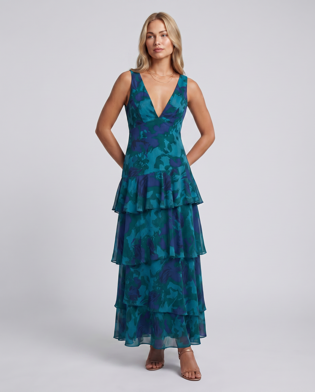 Ophelia | Maxi Dress with Tiered Ruffle Skirt