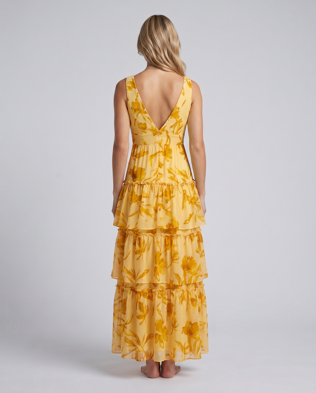 Ophelia | Maxi Dress with Tiered Ruffle Skirt