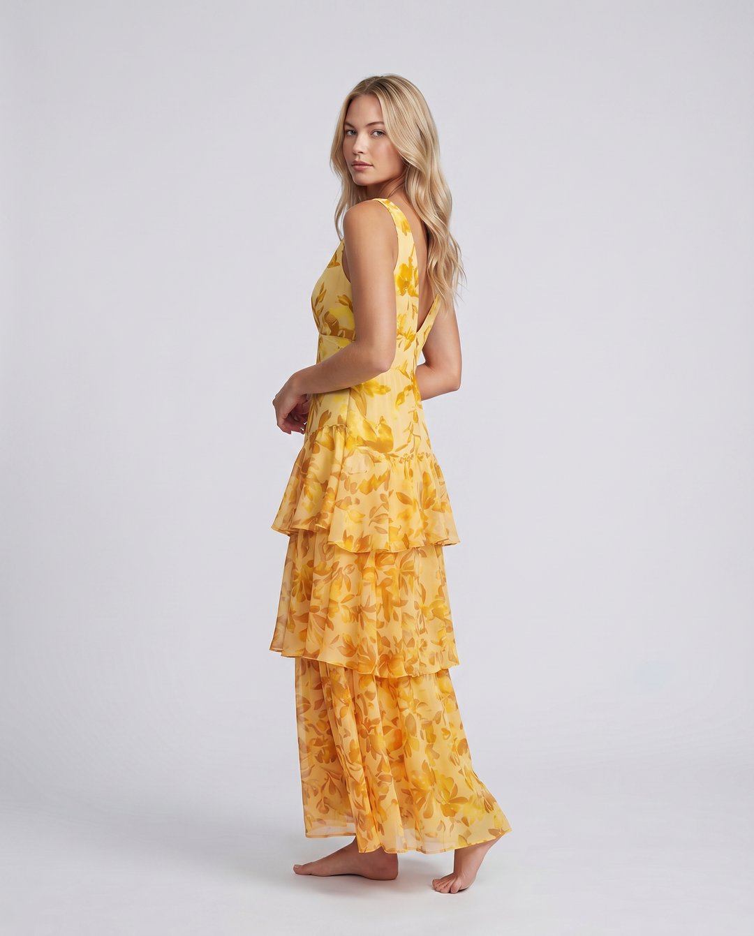Ophelia | Maxi Dress with Tiered Ruffle Skirt