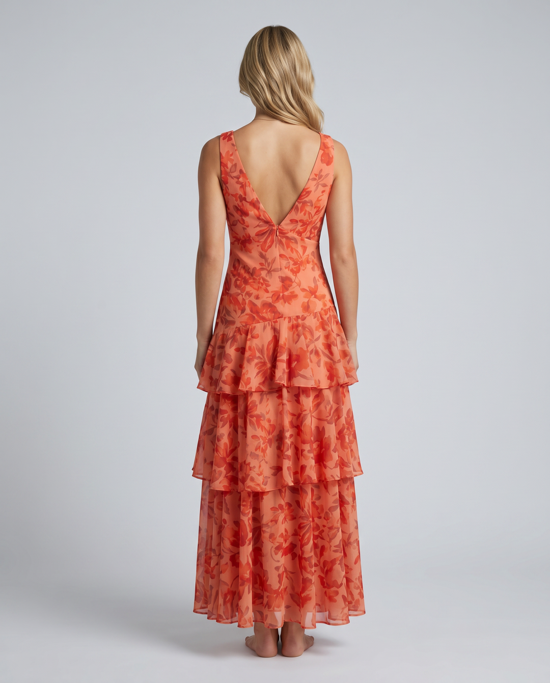 Ophelia | Maxi Dress with Tiered Ruffle Skirt