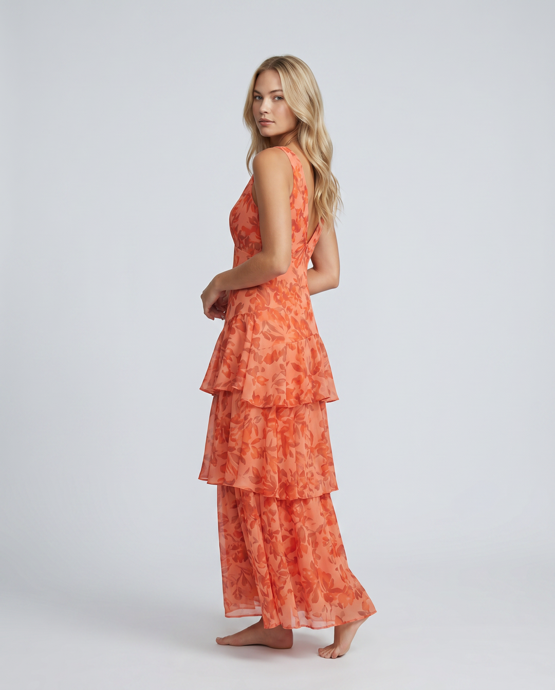 Ophelia | Maxi Dress with Tiered Ruffle Skirt
