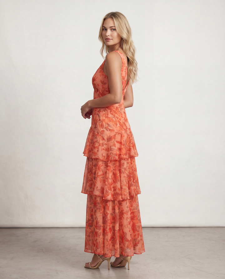 Ophelia | Maxi Dress with Tiered Ruffle Skirt