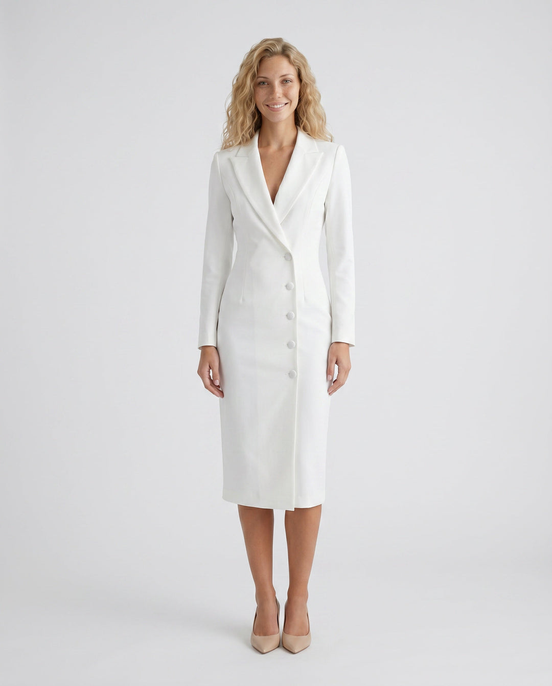 Kaylee | Front Slit Wedding Guest Midi Dress