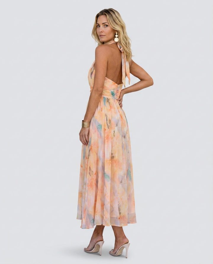 Zara | Watercolour Print Summer Maxi Dress