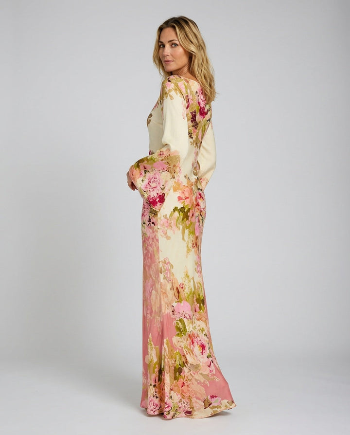 Margot | Floral Bell Sleeve Maxi Dress