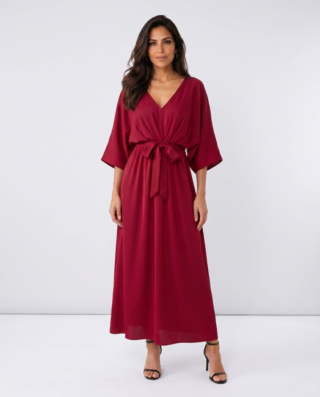 Brielle | Open Back Tie-Back Wedding Guest Maxi Dress
