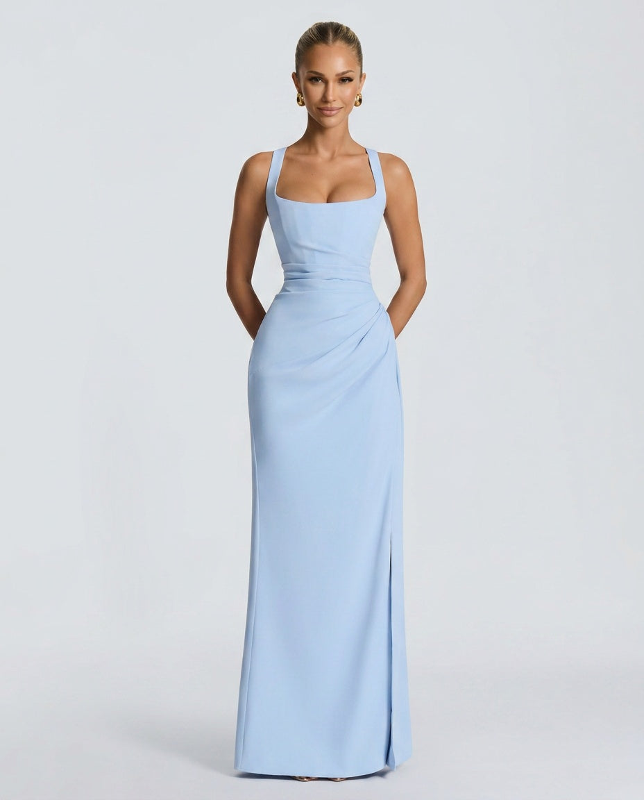 Thea | Strapless Tiered Maxi Dress