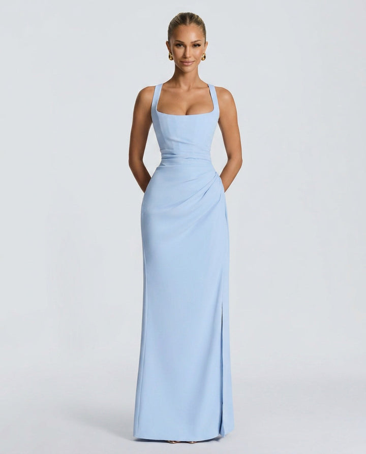 Thea | Strapless Tiered Maxi Dress