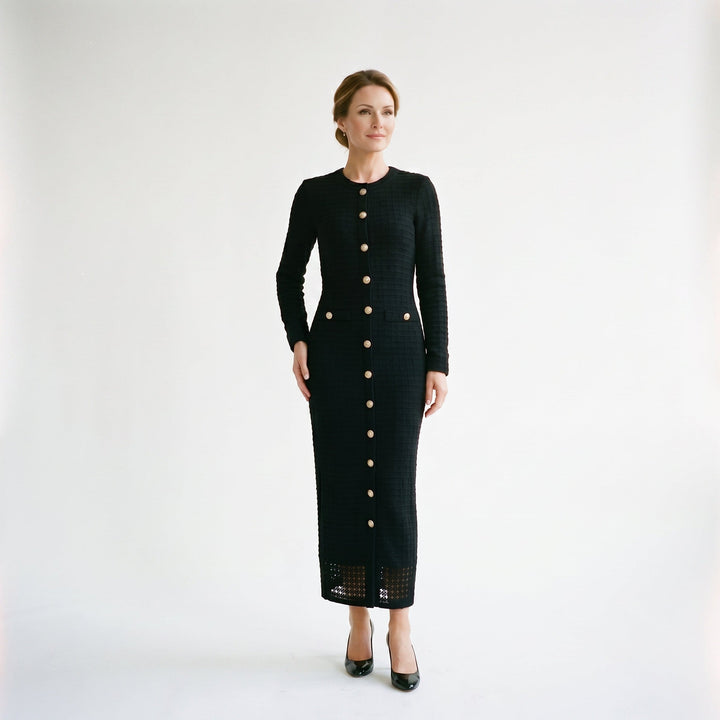 Paige | Black Tie Formal Midi Dress