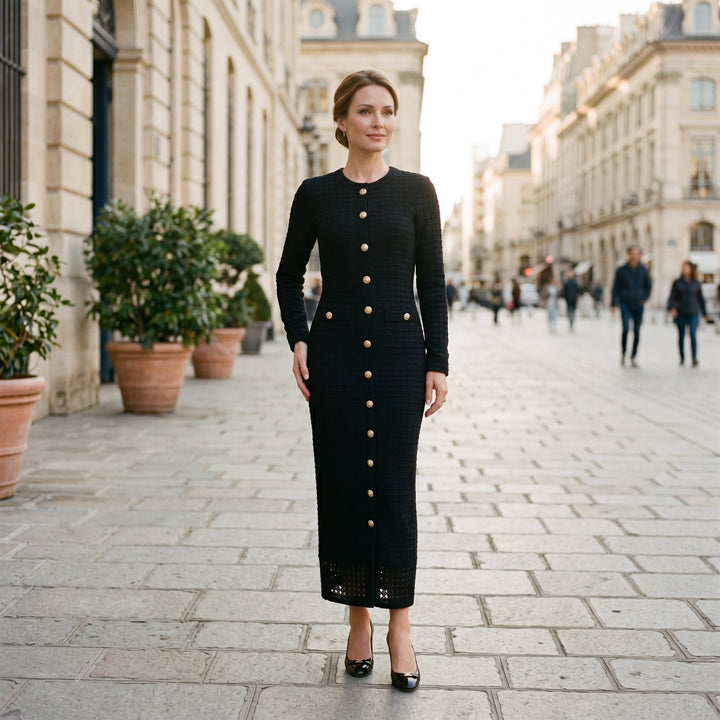 Paige | Black Tie Formal Midi Dress