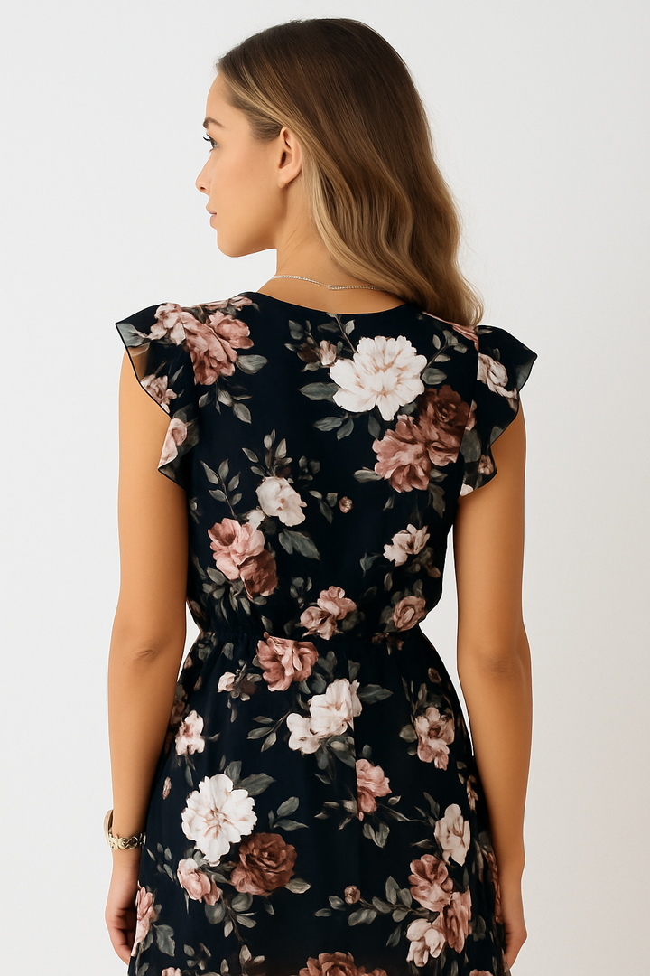 Eloise | Mini Ruffled Chiffon Work Dress