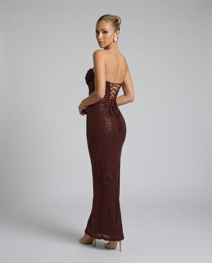 Odette | Sequin Strapless Maxi Dress