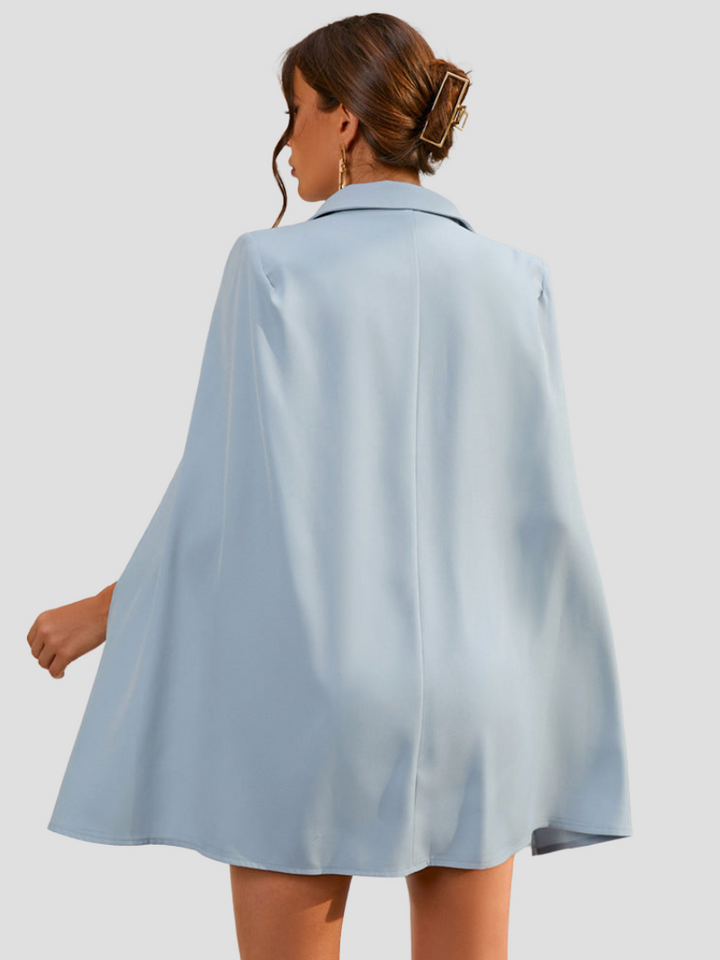 Saskia | Cape Sleeve Blazer Midi Dress