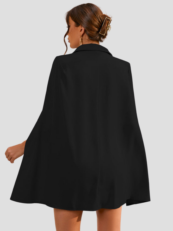 Zephyra | Cape Sleeve Blazer Midi Dress