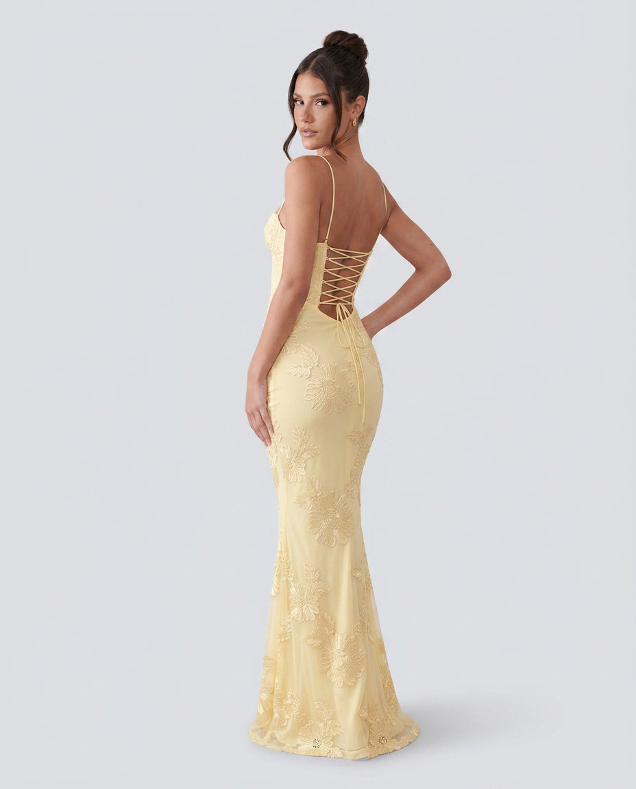 Ionela | Spaghetti Strap Mermaid Maxi Dress