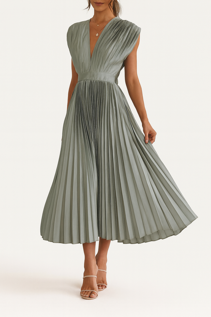 Sienna | Elegant Pleated Midi Dress