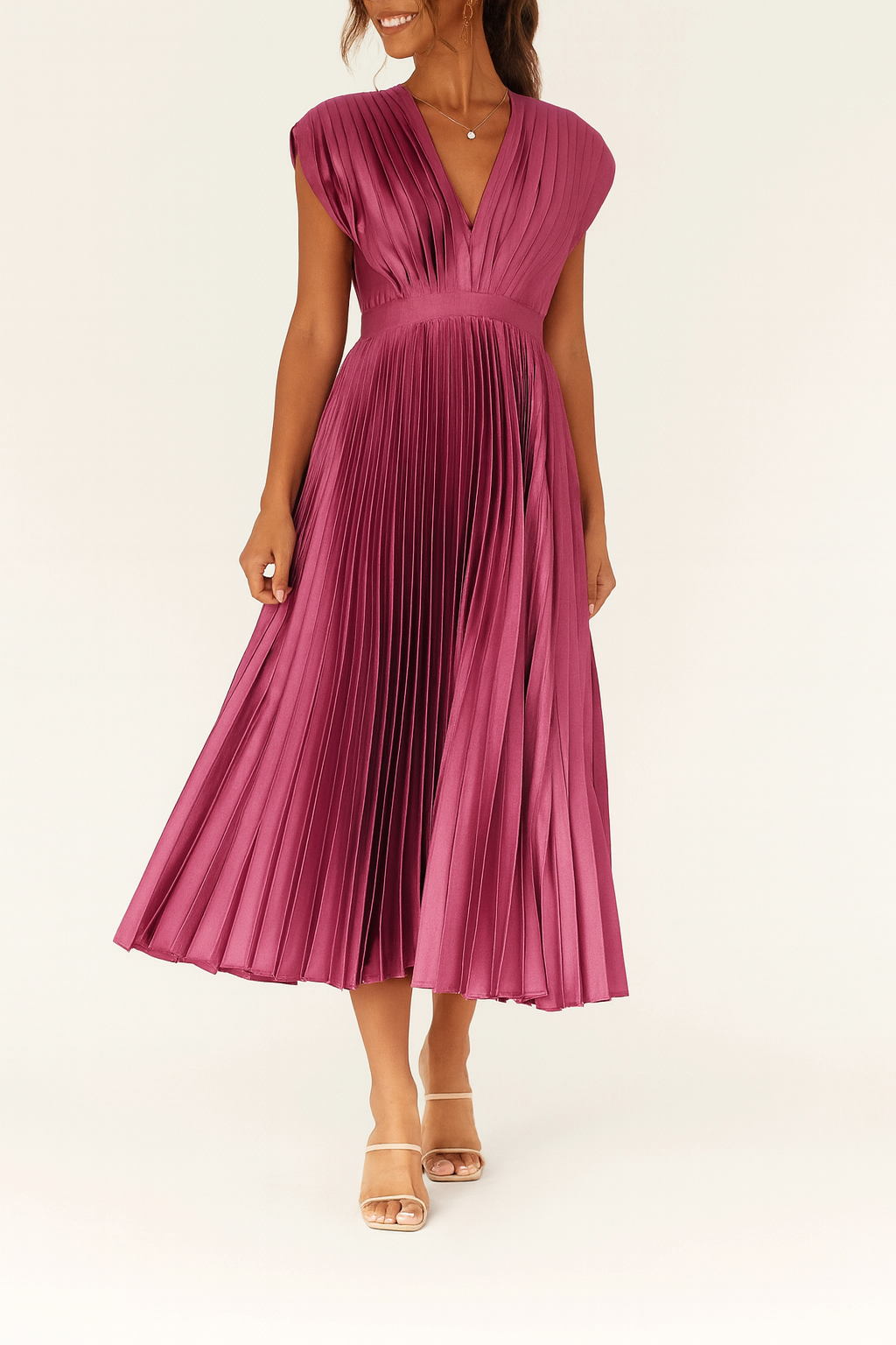 Sienna | Elegant Pleated Midi Dress