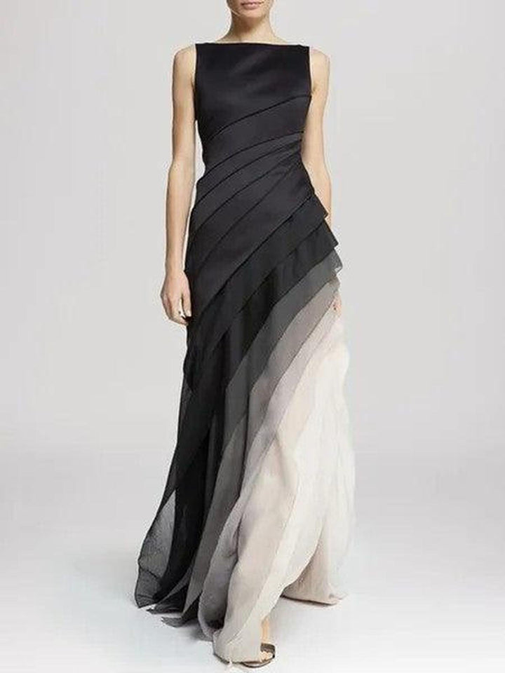 Vera | Sleeveless Fitted Bodice Maxi Gown