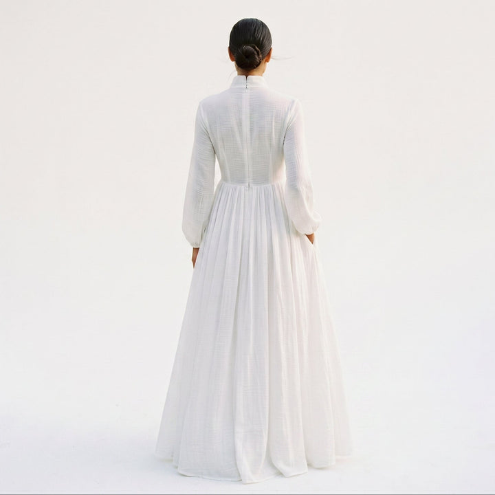 Oriane | Long Sleeve Polyester Maxi Dress