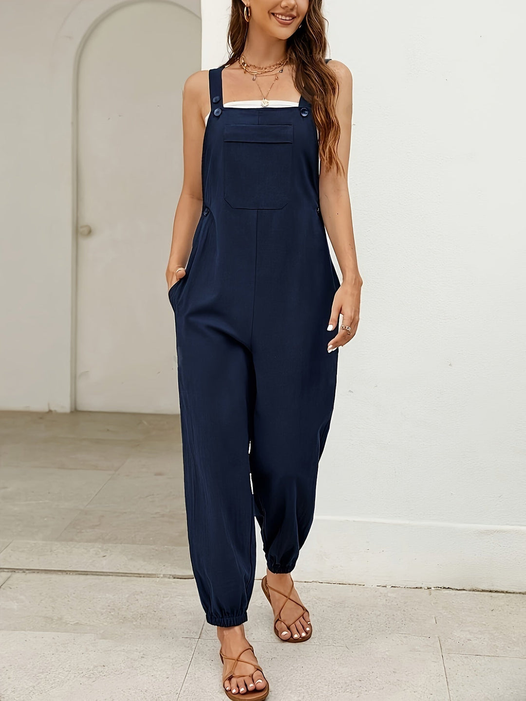 Vera | Wide-Leg Belted Jumpsuit